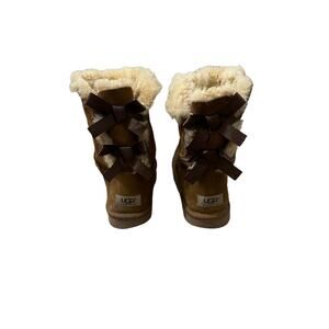 Ugg Boots W Sz 8 Bailey Bow II Brown Tan Boho Hippie Comfort Fall